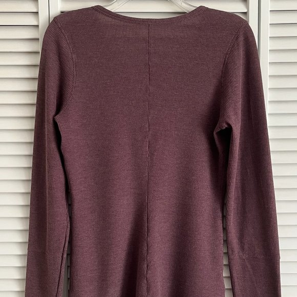 Lululemon Close Call Henley Long Sleeve Heathered Plum fits women’s large rare - Picture 6 of 8